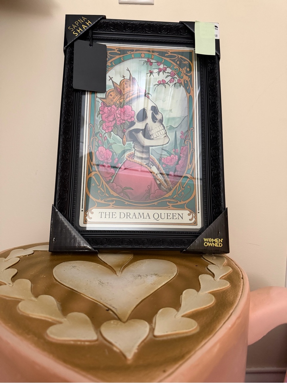 Sapna Shah Halloween Black Framed The Drama Queen Wall Hanging Picture